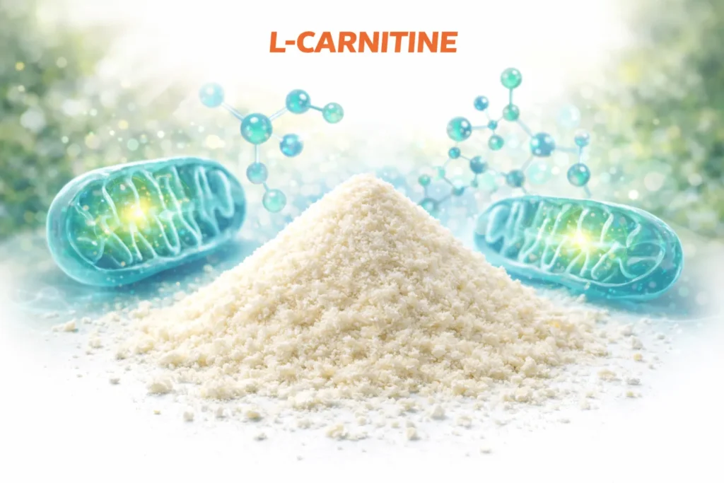 L-Carnitine powder ingredient commonly used in energy and nerve support supplements
